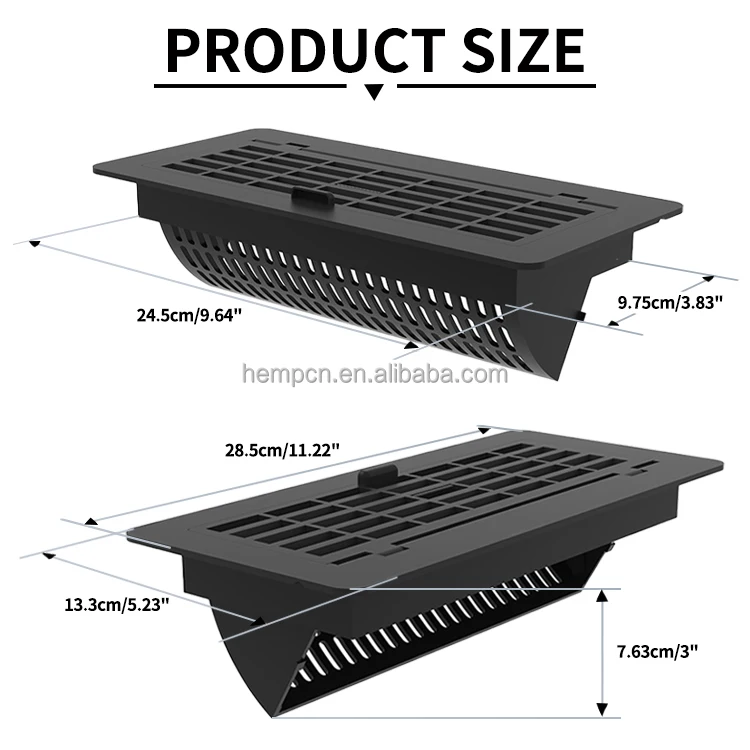 2 Packs Floor Vent Covers Rectangle Air Vent Floor Register Vent Deflectors for Home