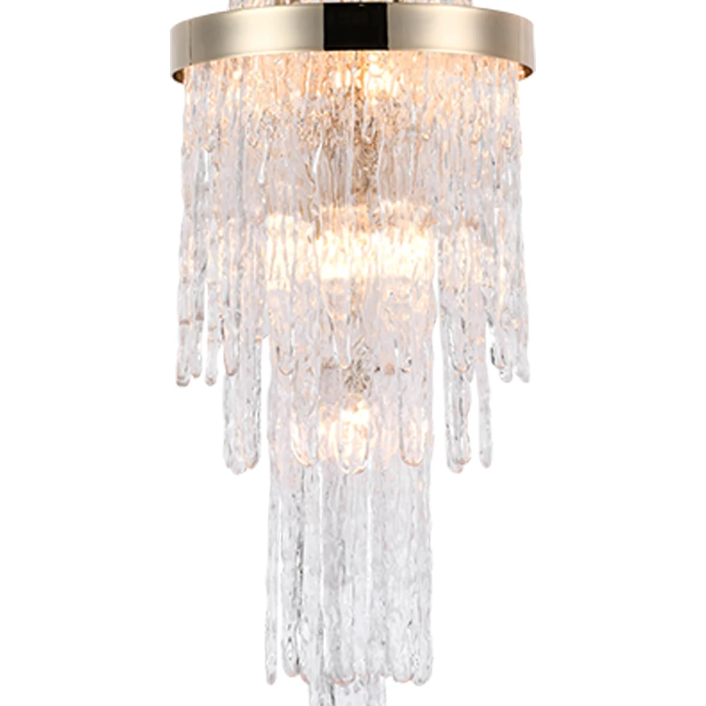 Luxury modern gold fashion handmade glass round villa luxury restaurant small chandelier