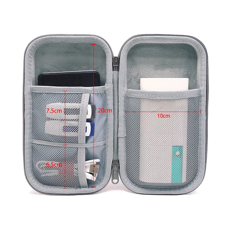 China Travel Carry Case Organizer Storage Pouch Zipper Mesh Bag For Charger Cable Power Bank Hard Drive Waterproof Shockproof