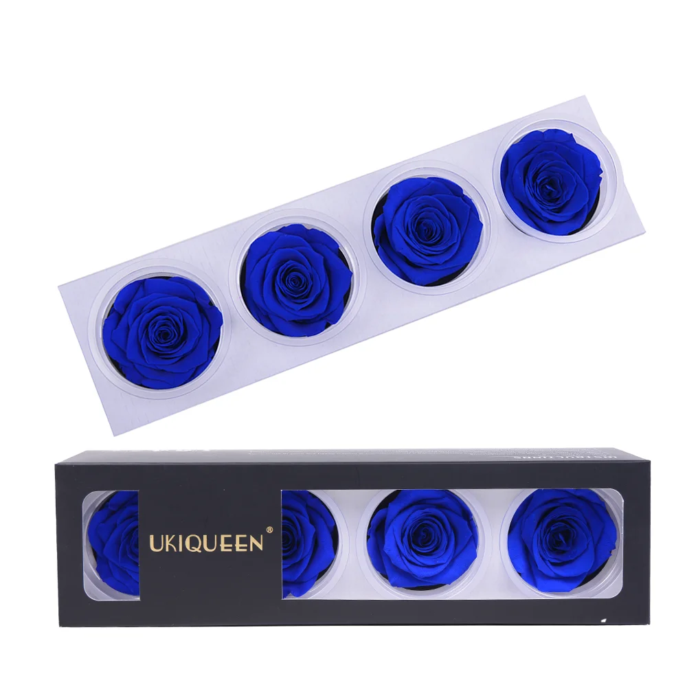 Original Factory Flower Material 6-7 cm Real Natural Eternal Forever Immortal Flower Head Preserved Roses