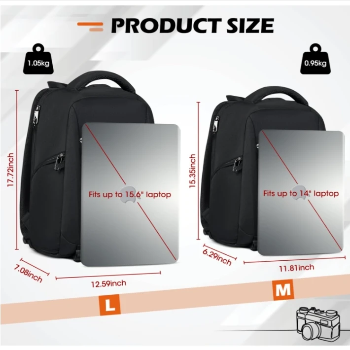 2024 Wholesale Anti Theft Travel Professional Camera Bag Backpack With Rain Cover