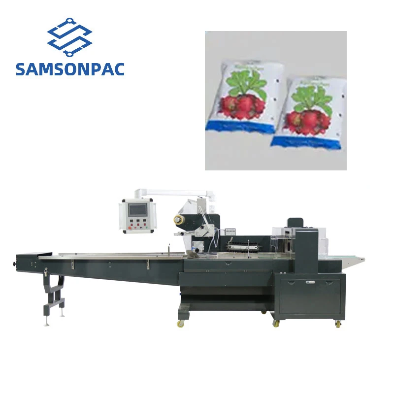Factory Multi-Function Fully Servo Box Motion Type Vegetables Cucumbers Celery Chives Horizontal Type Packing Machine