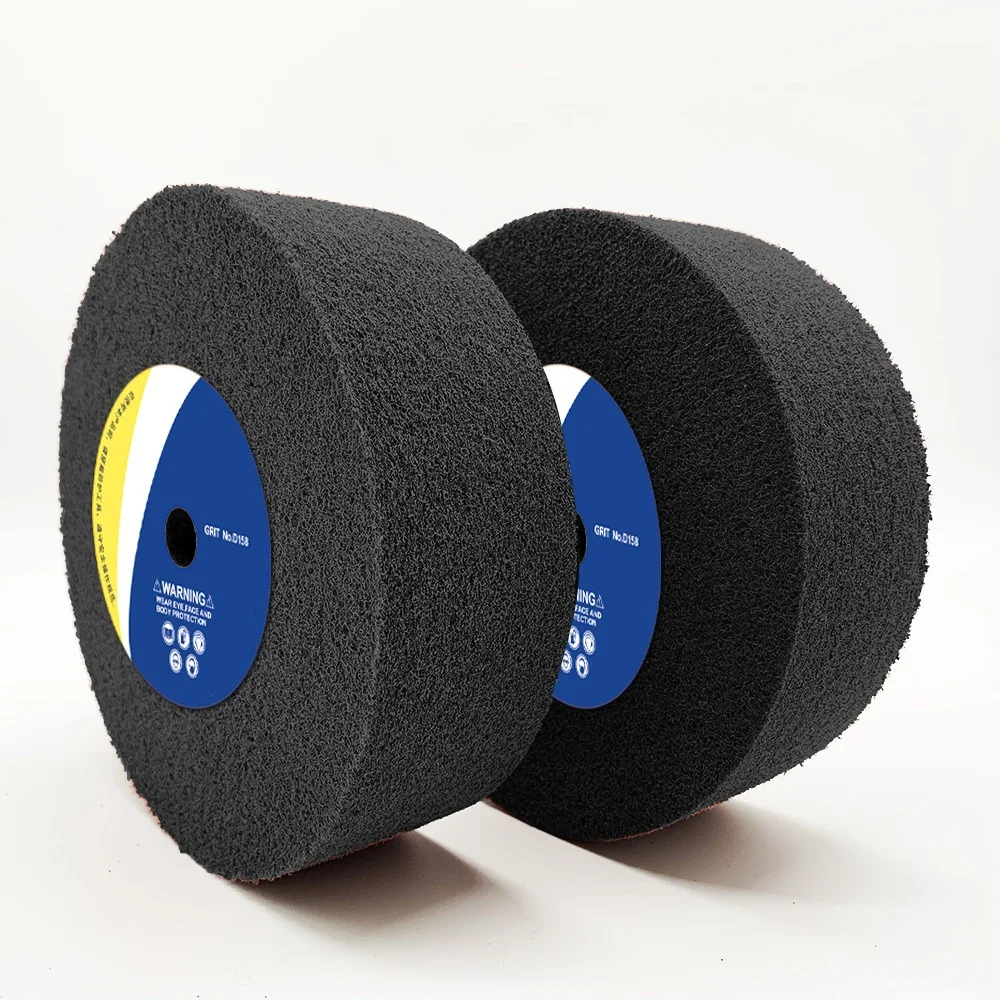 Pexmientas 200x25mm Abrasive Nylon Fiber Polishing Grinding Wheel Nylon Polishing Wheel