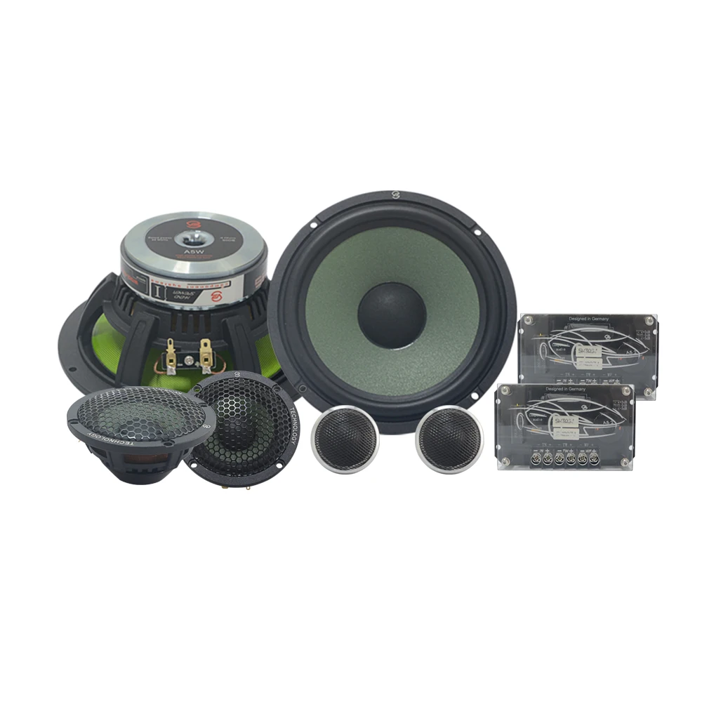 A5.3 New Arrival Manufacturer Aluminium Cast Tweeter and Woofer 3 Way Component Speaker 6.5 inches