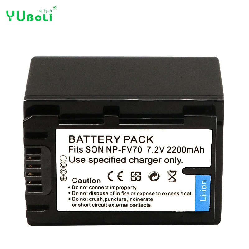 Digital Camera Li-ion Battery Pack NP-FV70 for Sony FDR-AX53, HDR-CX675/B, HDR-CX455/B, HDR-CX190