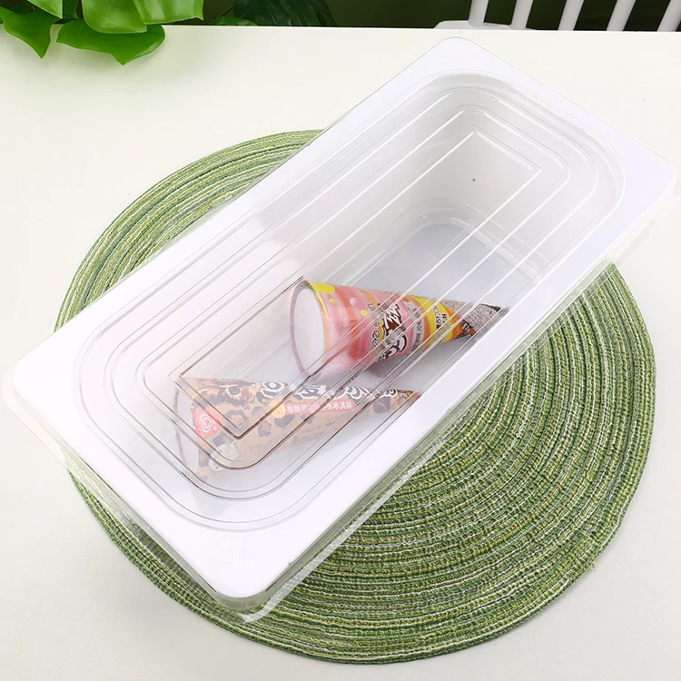 5l Large-capacity Ice Cream Packaging Container Clear Disposable Square Plastic 5 Liter Ice Cream Container Biodegradable Plate