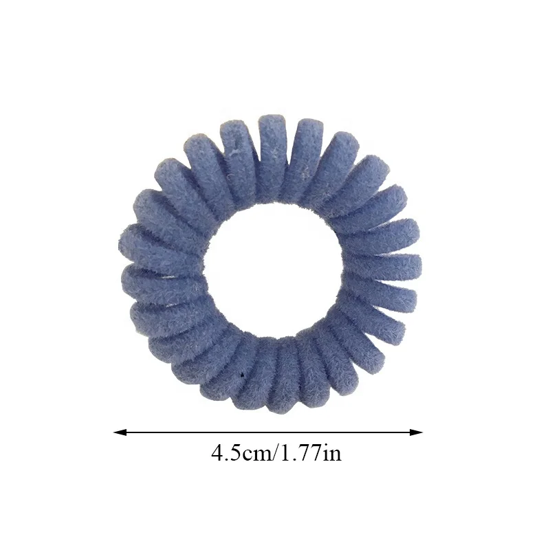 Girl Woman Knit Telephone Wire Elastic Hair Bands Rubber Band  Hair Rope Screw-type Shape Hair Ties Headwear