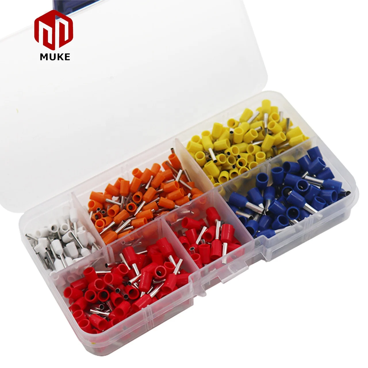 400pcs Wire Ferrule Connectors Kit Copper Ferrule Terminals Nylon Insulated Pin Cord End Connectors Crimp Fer