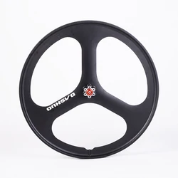 Wheelset 50mm 25mm width Clincher tri-spoke magnesium alloy bike wheel fixed gear bicycle wheels rim