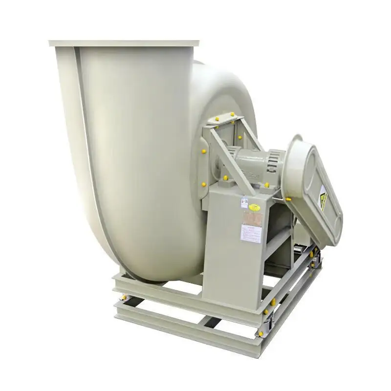 High Efficiency Industrial Chemical Resistant  FRP Fiberglass Centrifugal Ventilation Fan With FRP Backwards Impeller