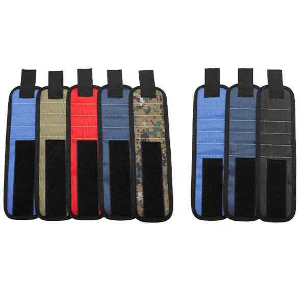Quality New Version with Two Pocket Factory Price Oxford Magnetic Tool Holder Wristband with Strong Magnets in Stock