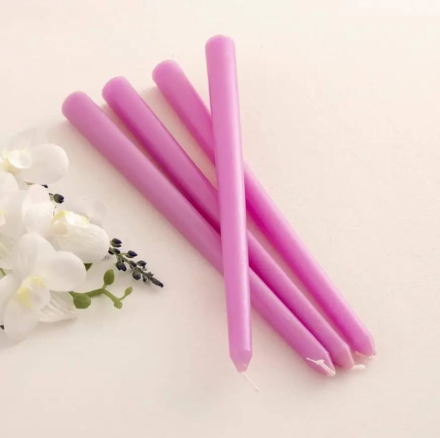 long burning wholesale colorful paraffin wax white pillar taper candles