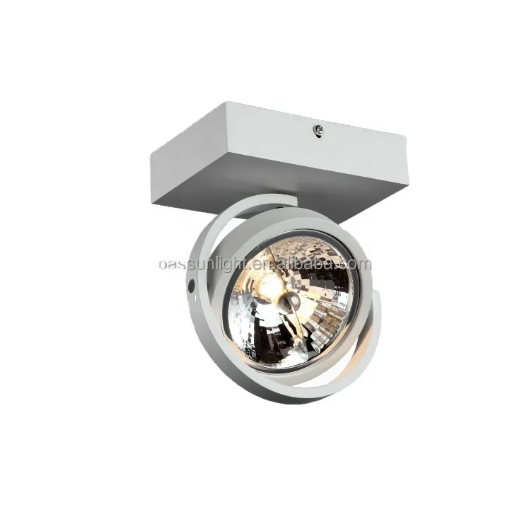 Modern indoor surface ceiling lamp 35W Bulb easy change AR111 halogen led spot light