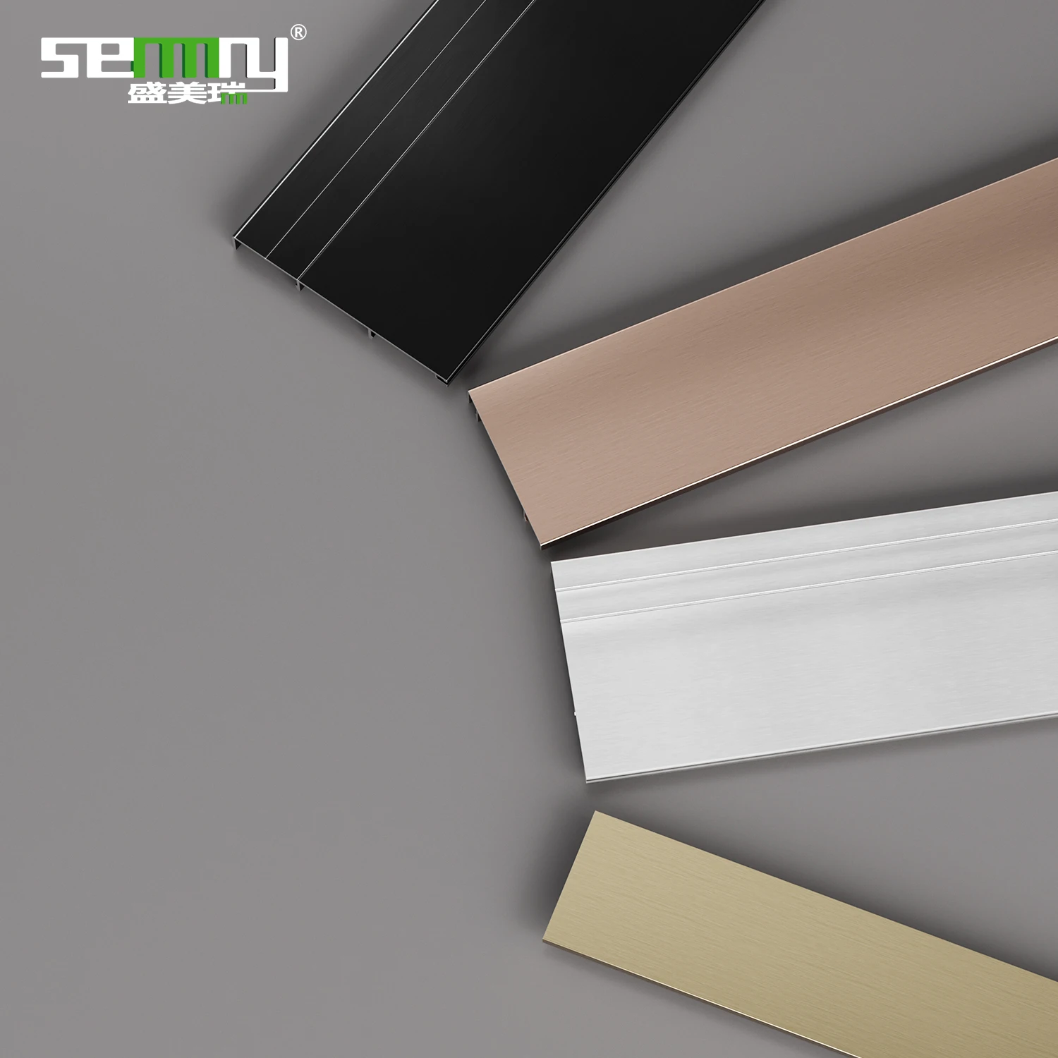 Hot sale metal decorative aluminium profile wall corner guards black aluminium floor skirting boards