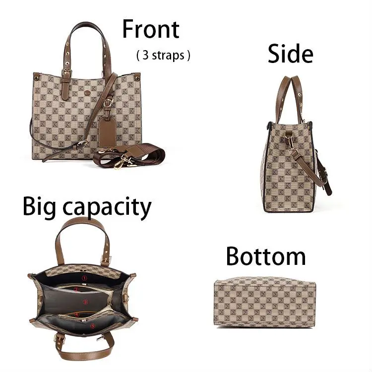 2023 Hot Selling Custom Women vegan Tote Bags Ladies Shoulder Bags Female Ladies Hand Bags Handbags Set