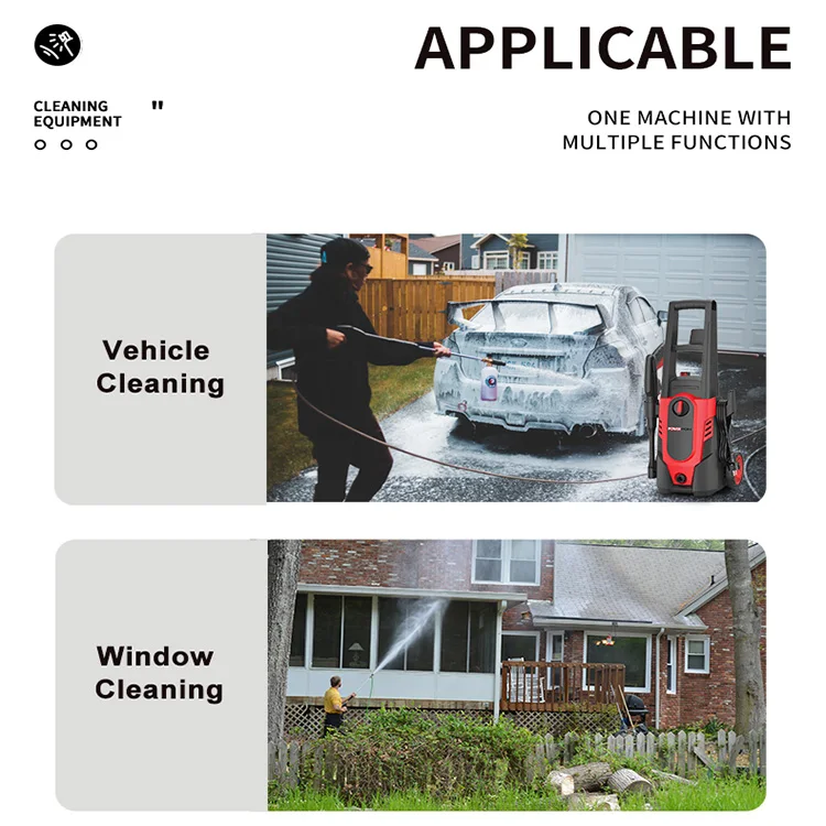 Portable Automatic 250 Bar High Pressure Car Washer Wash Machine Cleaner Electric High Pressure Surface Cleaner