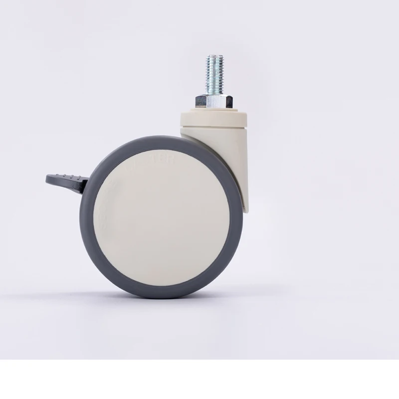 120mm Medical trolley directional caster with brake