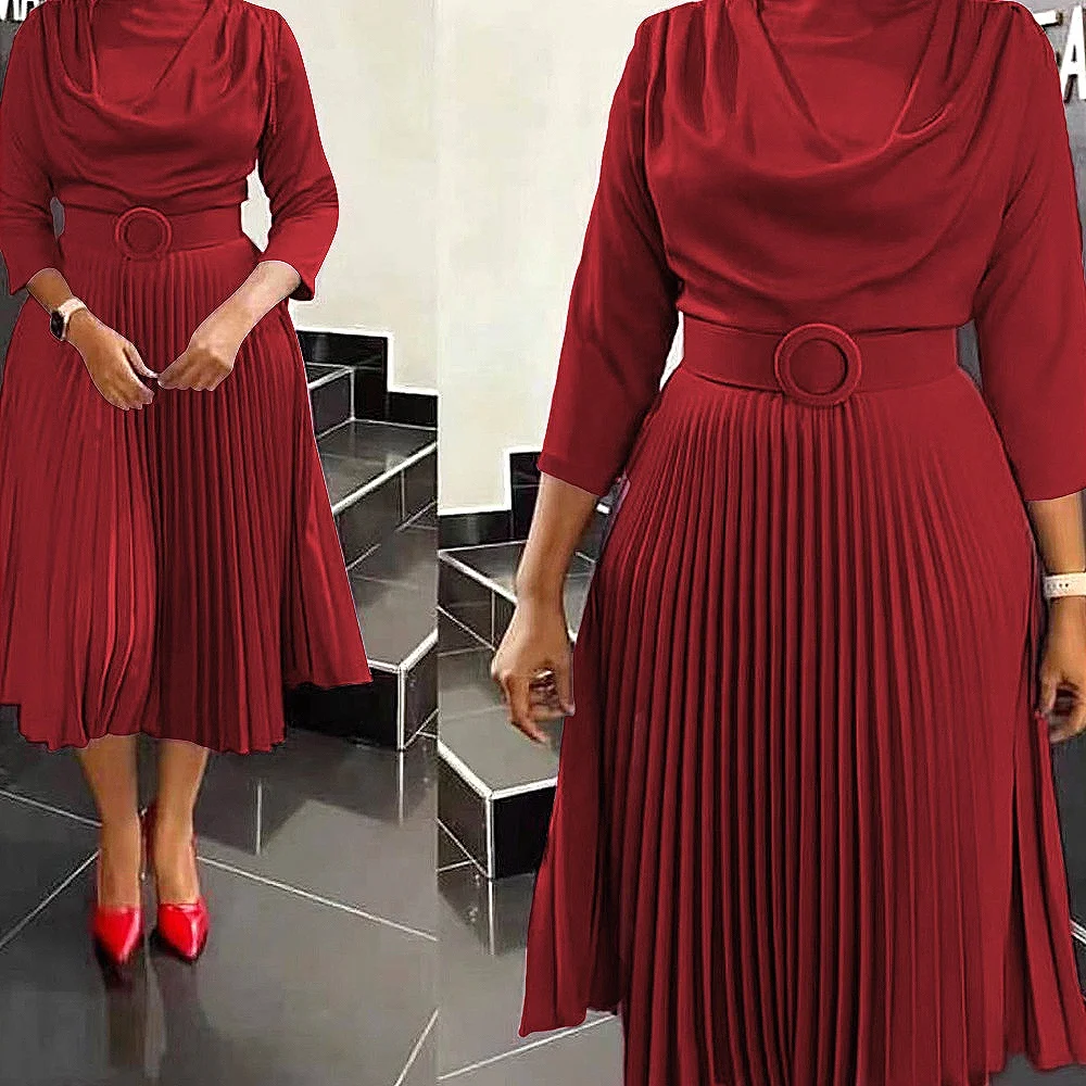 Elegant African Dresses Africa Clothing Office Lady Party Slim Dress Dashiki Ankara Outfits Robe for Women Spring Summer Full