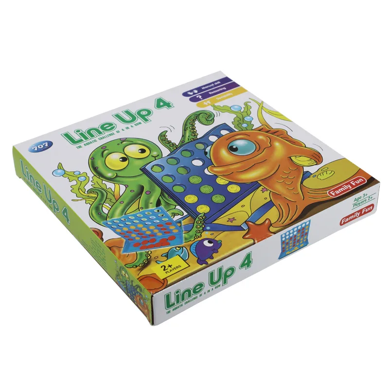 Foldable Plastic Educational Toys 4 in a Row Chess Set Board Game Small or Large