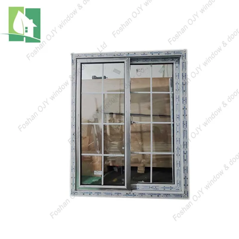 High Quality Foshan Factory Cheap Price Grill Design PVC Sliding Arch Top Window