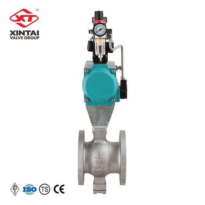 
Xintai VQ640Y-150LB Hard Seal API WCB 3 inch V Type Pneumatic Control Ball Valve 