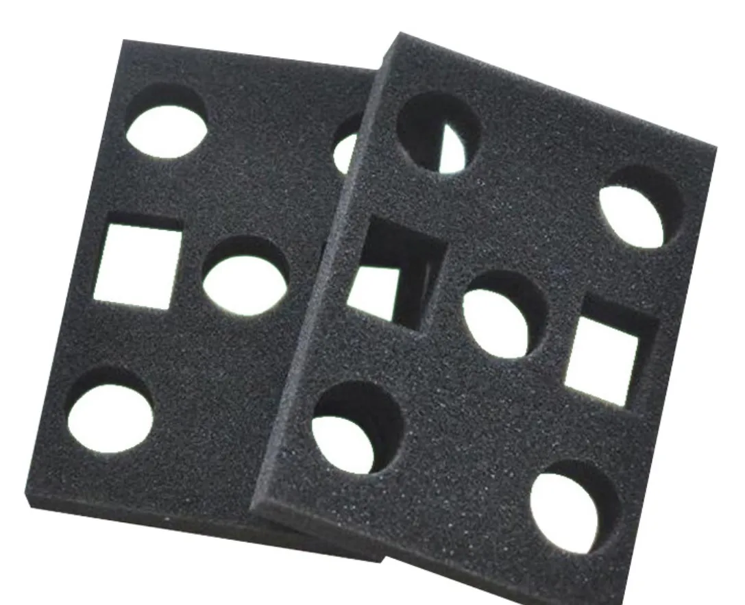 Customized Flocking Black Polyurethane Packing Sponge Insert For Protective Porcelain Artwork Box