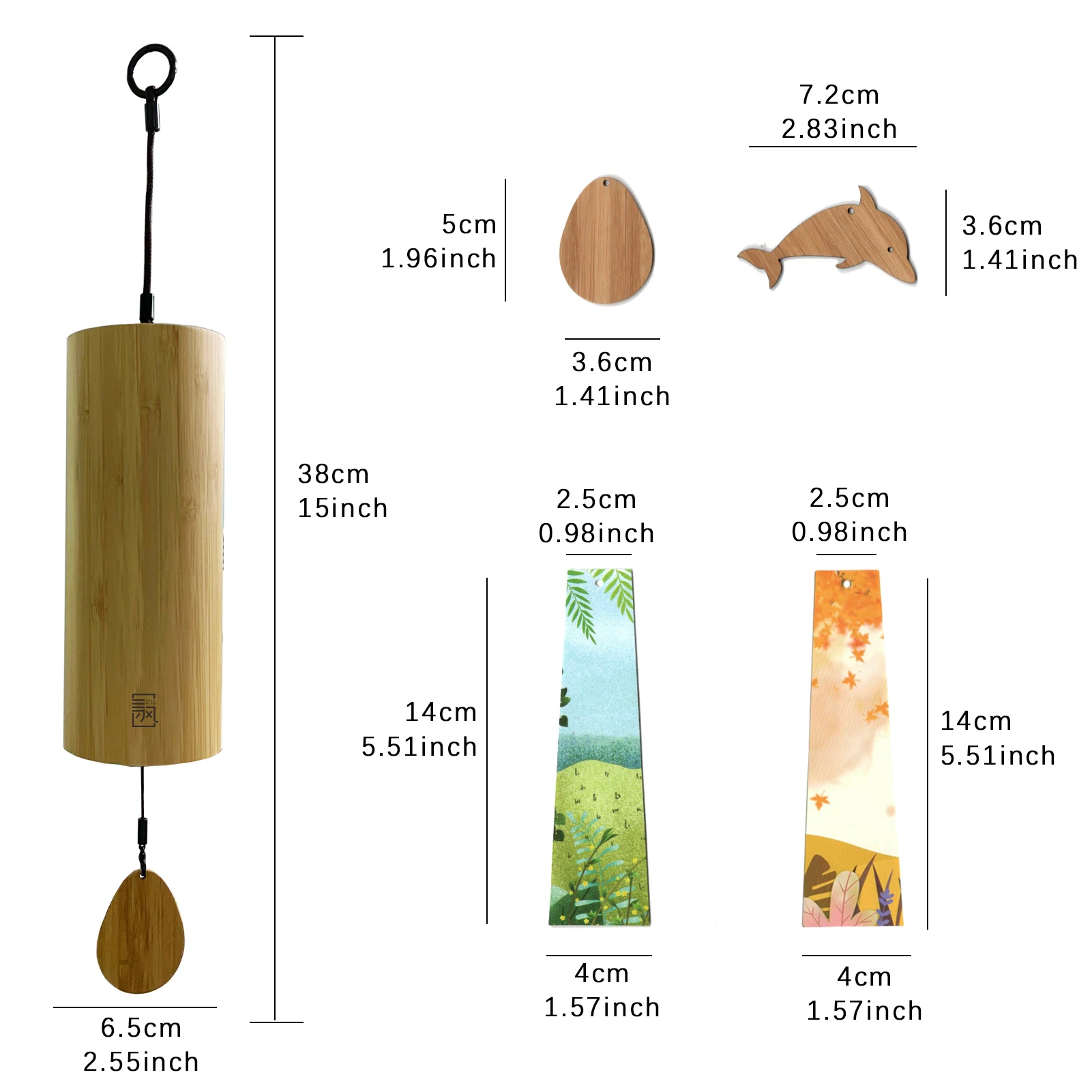 Bamboo Wind Chimes  Chord Wind Chime Windchime Windbell