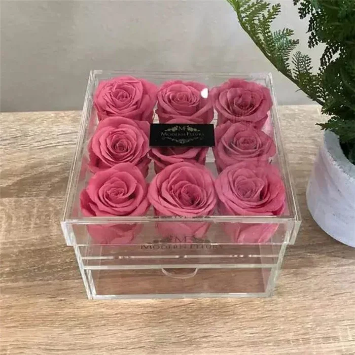 Yunnan  Factory Pricewholesale preserved roses Eternal Forever Immortal Roses preserved long lasting rose acrylic box