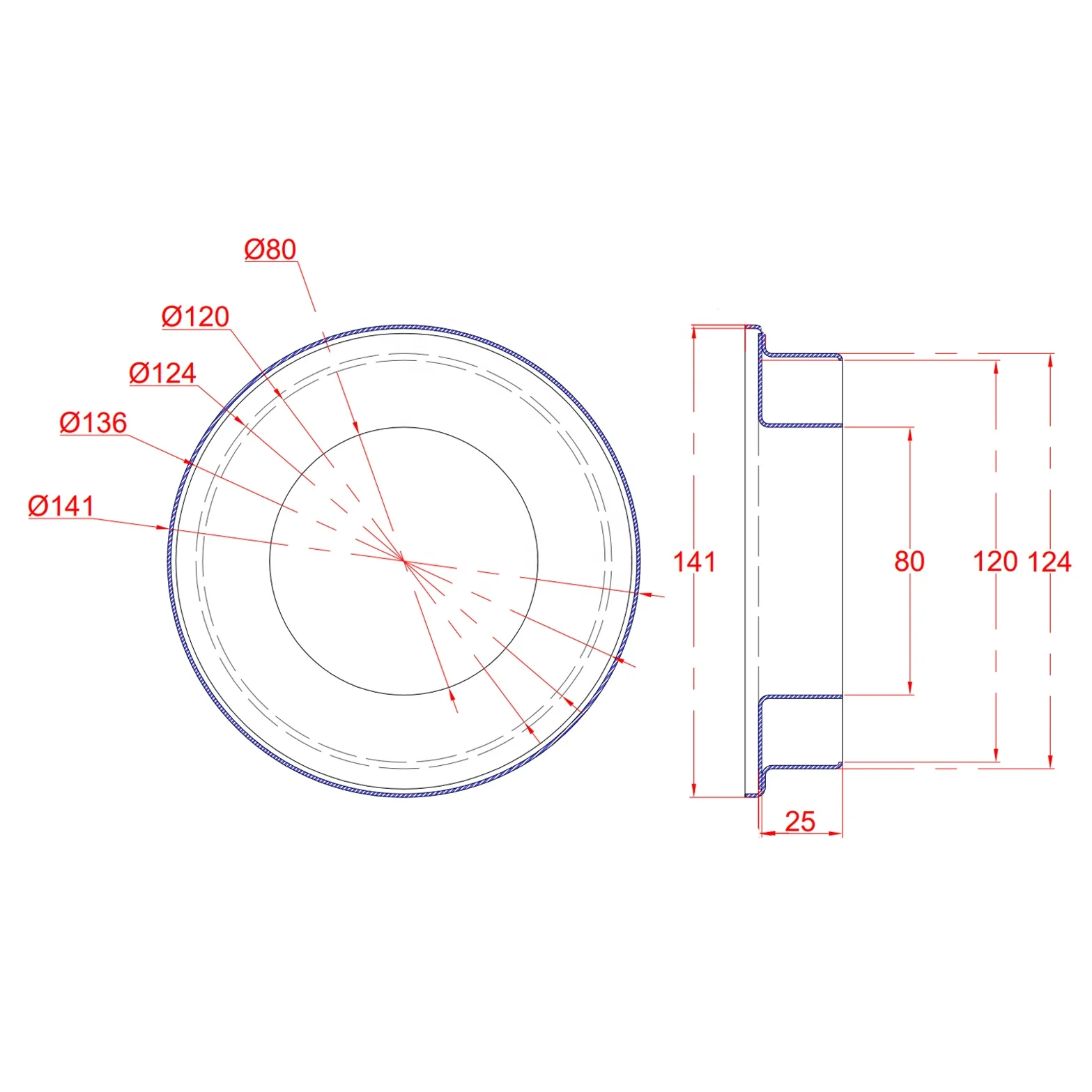 Металлические штамповочные детали 304SS фильтр картридж верхний колпачок для восстановления промышленной пыли