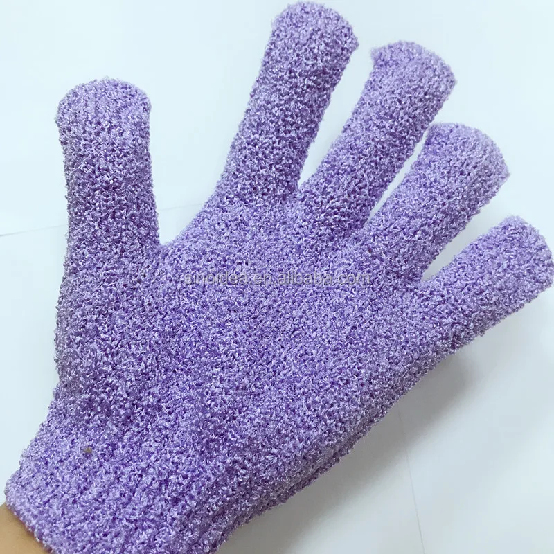 Enhance Skin Health bamboo charcoal exfoliating glove bamboo carbonized exfoliating double sided body glove bath