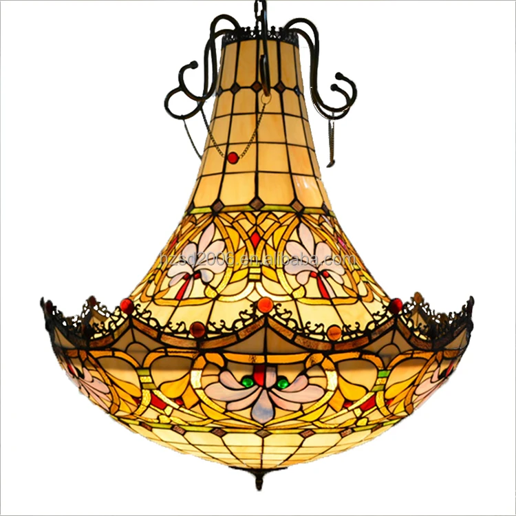 18 inch/24 inch/32 inch Handmade Tiffany Style Pendant Stained Glass Tiffany engineering chandelier Lights Lamp