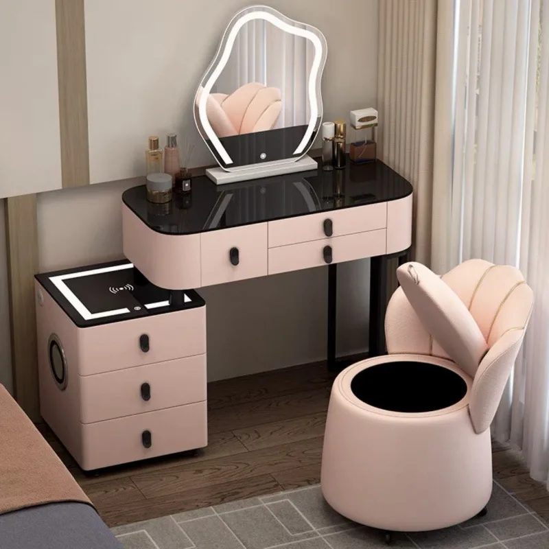 Modern Smart Furniture Multifunctional Bedside Dresser Dresser Sideboard Dresser With Mirror Chair Smart Table