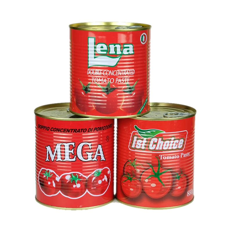 High Quality 850g Tin Packed Tomato Paste Easy Open Concentration 28-30% Wholesale Factory Price Ketchup