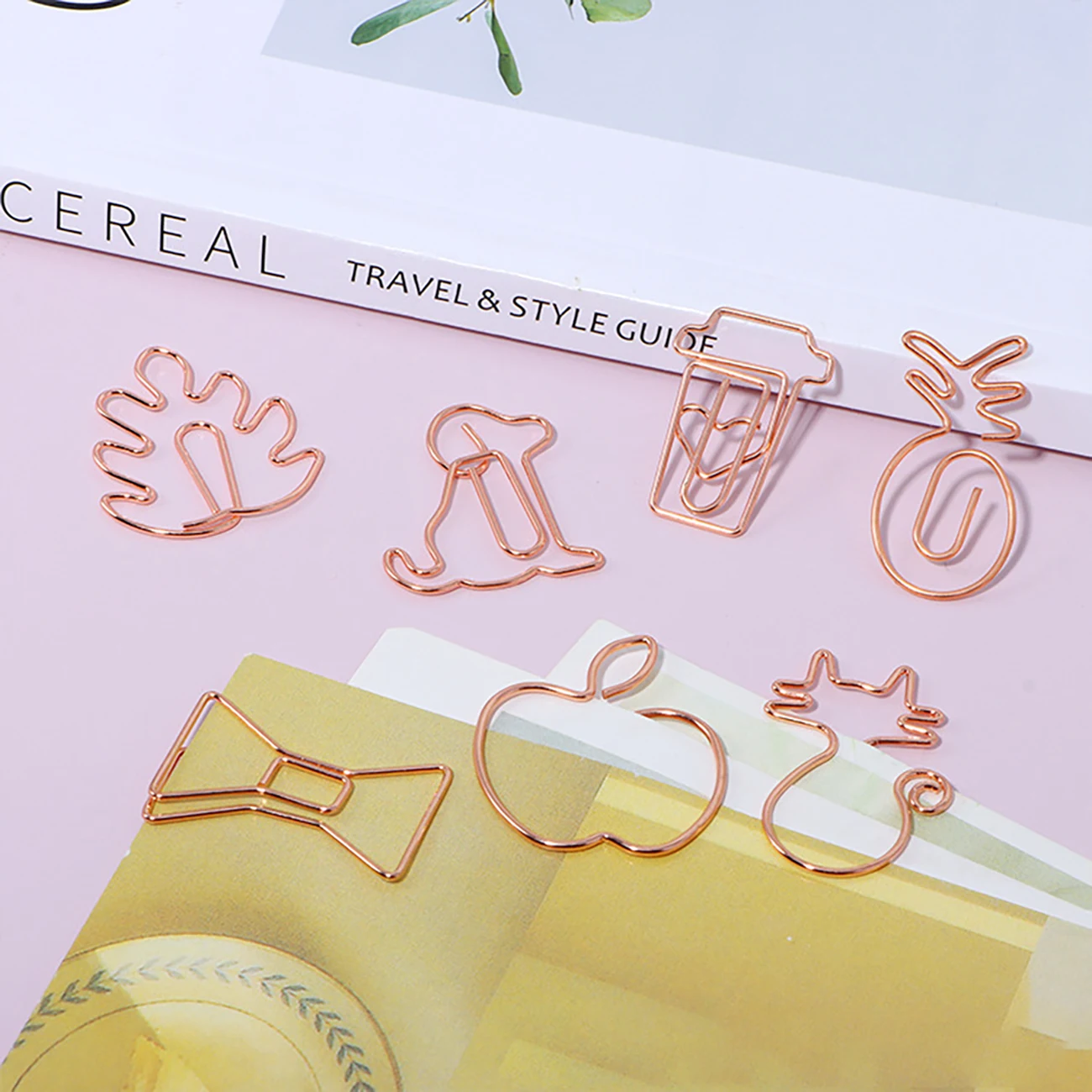 Promotion metal bookmarks special-shaped paper clips Multiple cartoon shape paper clips