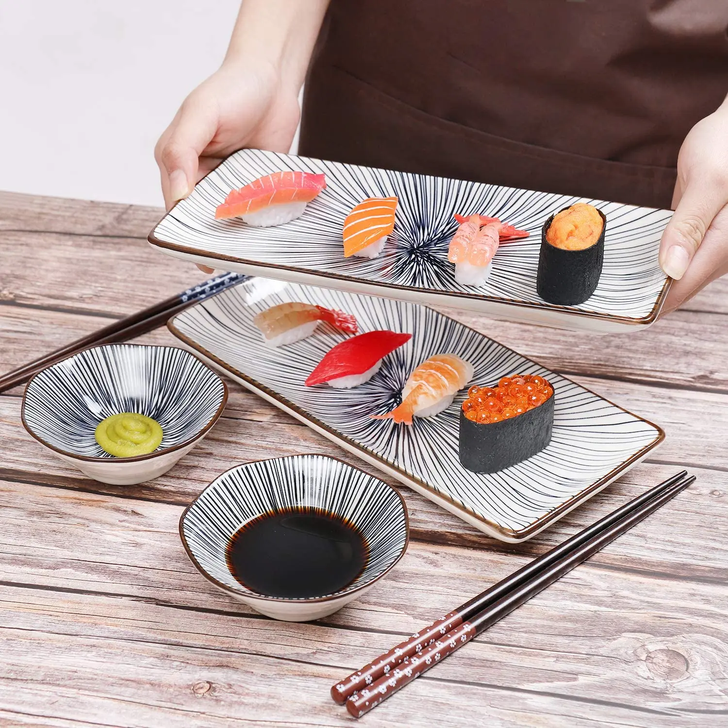 sushi maker kit ceramic sushi plates sushi making kit for beginners Japanese style design diy kitchen equipment and tools