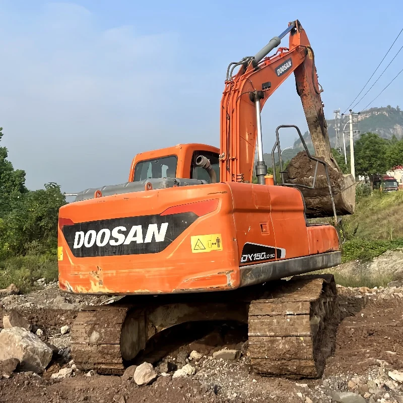 Sales Original Korean used DOOSAN Excavator Machine DX150LC 15Ton Medium Hydraulic Excavator Machine