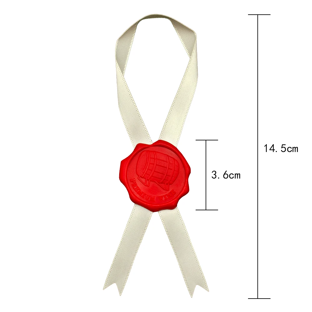 Gordon Ribbons wine bottle medal gift ribbons bow  pre made 3/8 inch single face satin ribbon bow with adhesive for packing