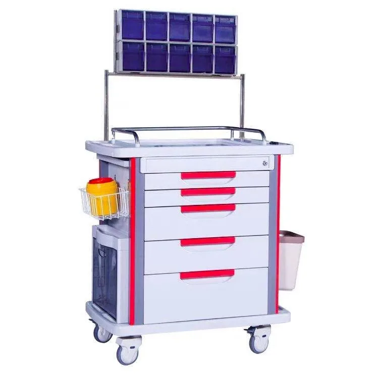 Hospital Anesthesia Emergency/Crash/ Rescue Cart Medical Trolley