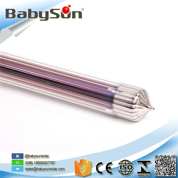 Three target solar evacuated Tube 47mm*1500mm, 58mm*1800mm, 70mm*2000mm used solar water heater