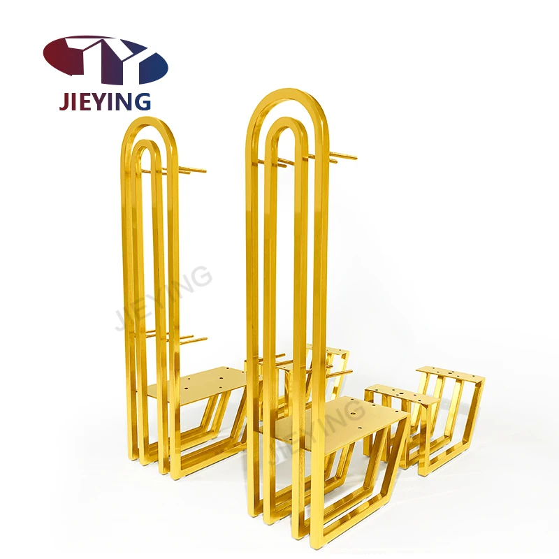 Jieying Furniture Accessories Sofa Leg Furniture Base Luxury Gold Stainless Steel decoration Sofa frames for chair