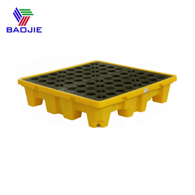Высококачественные паллеты для пролива ПЭНД и ЛПНП для хранения утечек масляных бочек