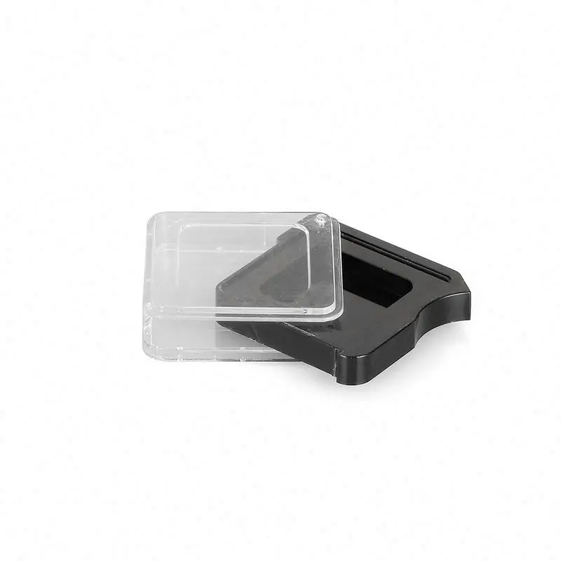 Special design single eyeshadow palette container empty rotating cover eye shadow case clear eyeshadow packaging