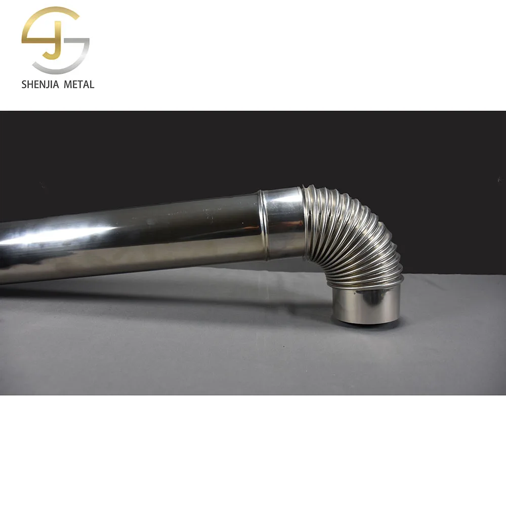 Rigid wood furnace or stove 100mm/60mm Boiler stainless steel exhaust flue stack chimney pipe