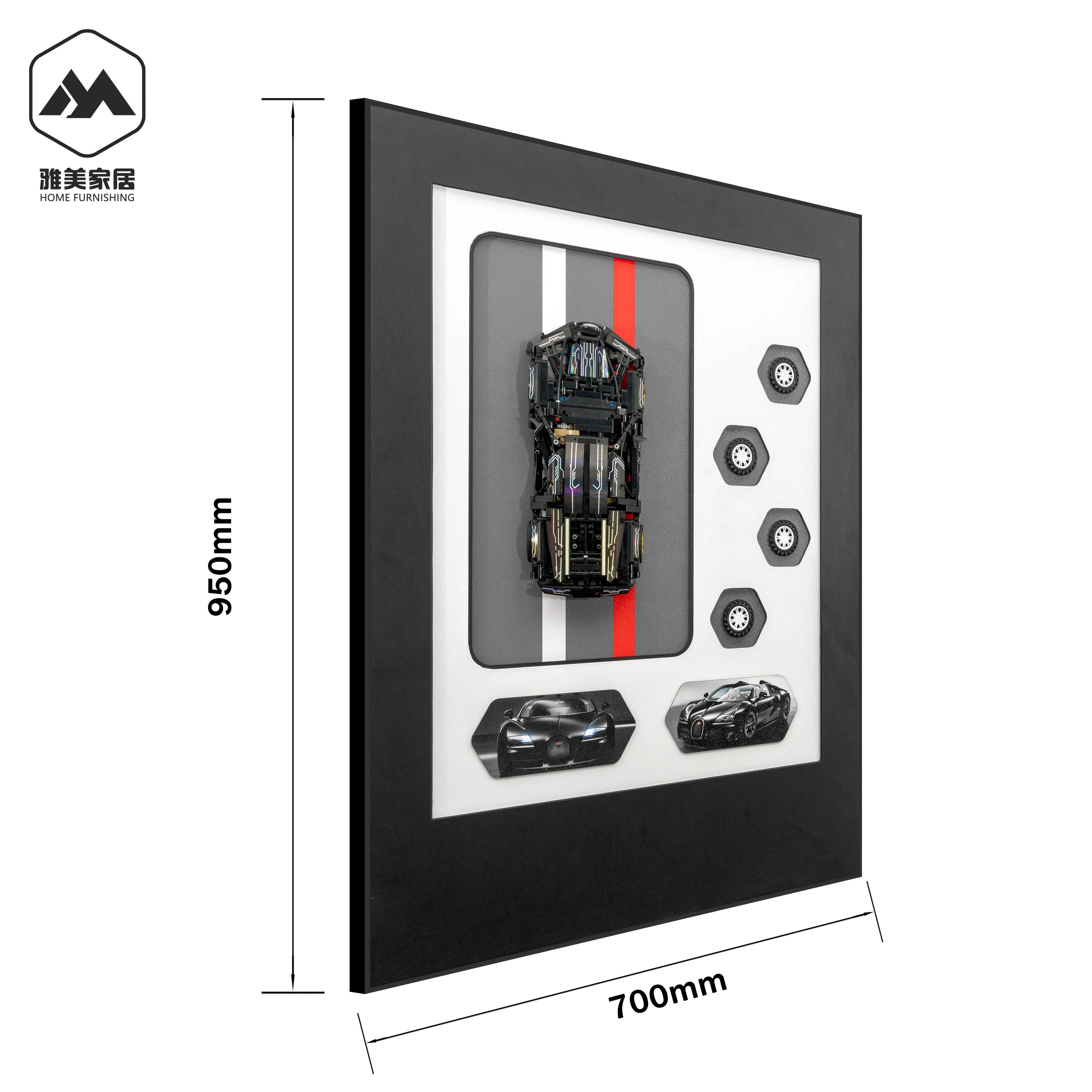 Custom Modern Designs  3D building block sports car decorative painting  New Trendy Modern Art  hanging paintings