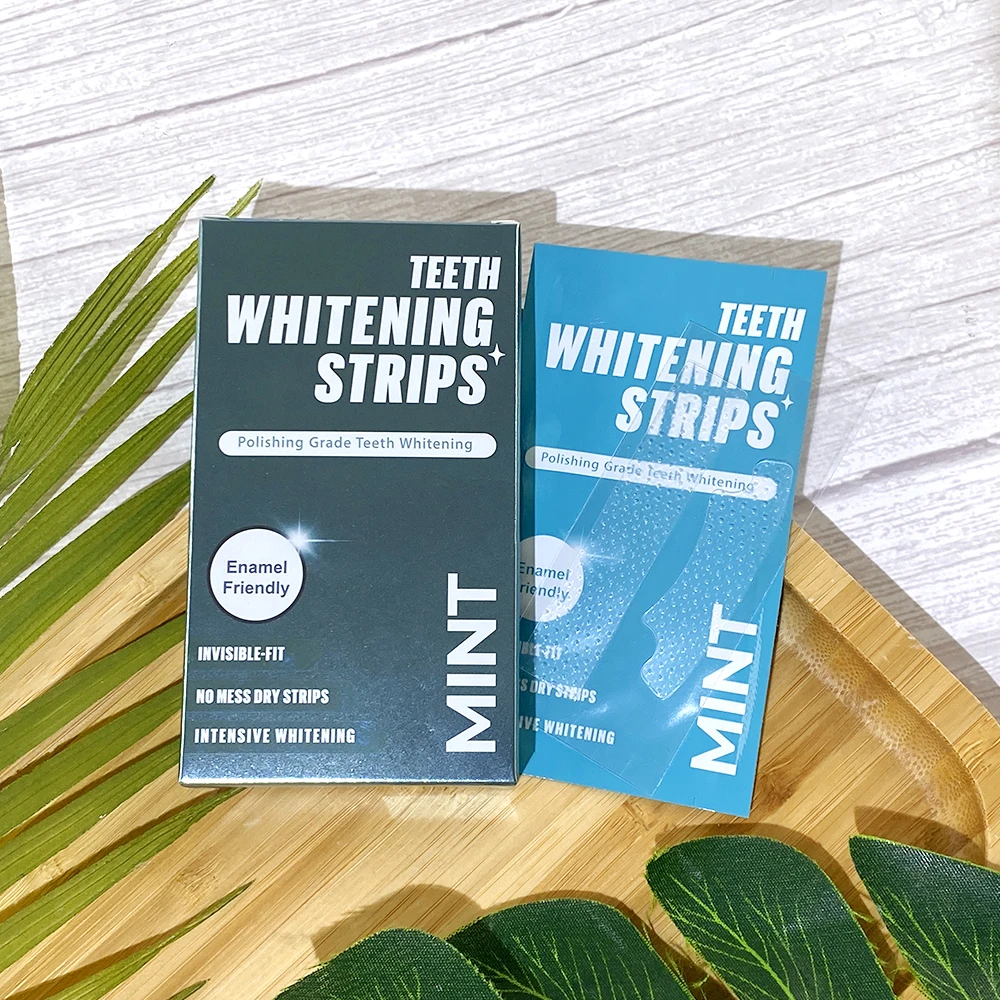 Private Logo Tooth Whitening Strips Home Use Instant Whiten HP Peroxide Teeth Whitening Products For Yellow Tooth