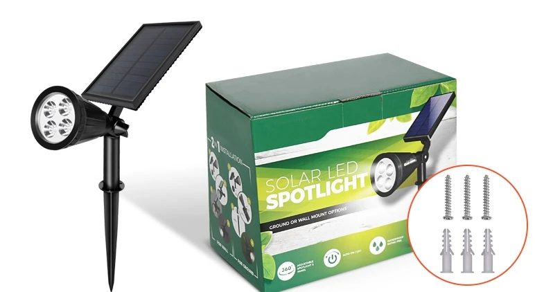 Solar Spot Lights Outdoor Garden Spot Light For Outdoor Led Lights