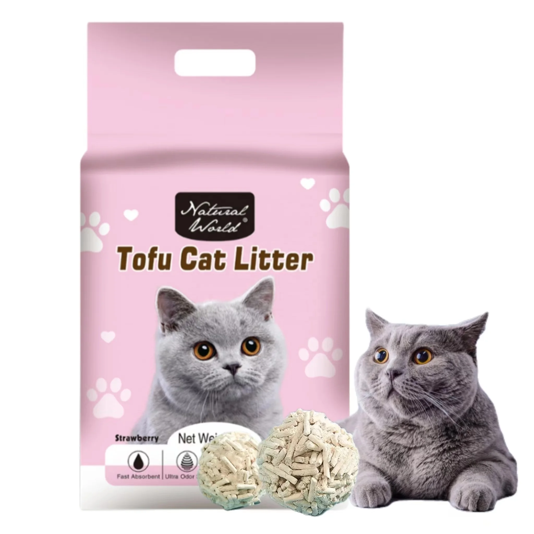 Biodegradable 7L Litter Free sample Wholesale Factory Price Ultra-light Premium Good Quality Non Loose Tofu Cat Litter For Pets