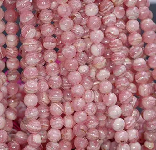 Argentina Rhodochrosite Gemstone Grade AA Red Round Loose Beads