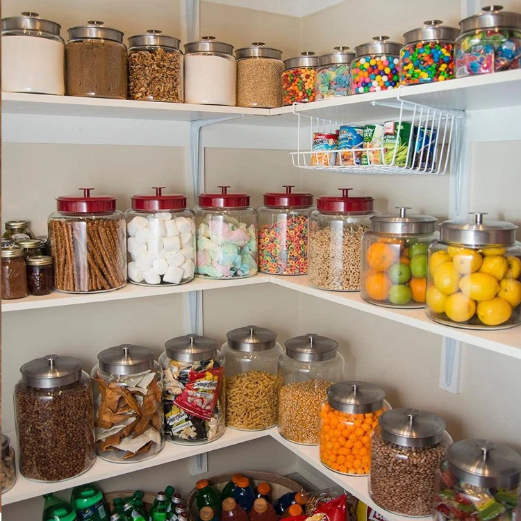 Контейнер для хранения еды толщиной 1 5 галлонов боковой контейнер банка Монтана с матовой металлической крышкой