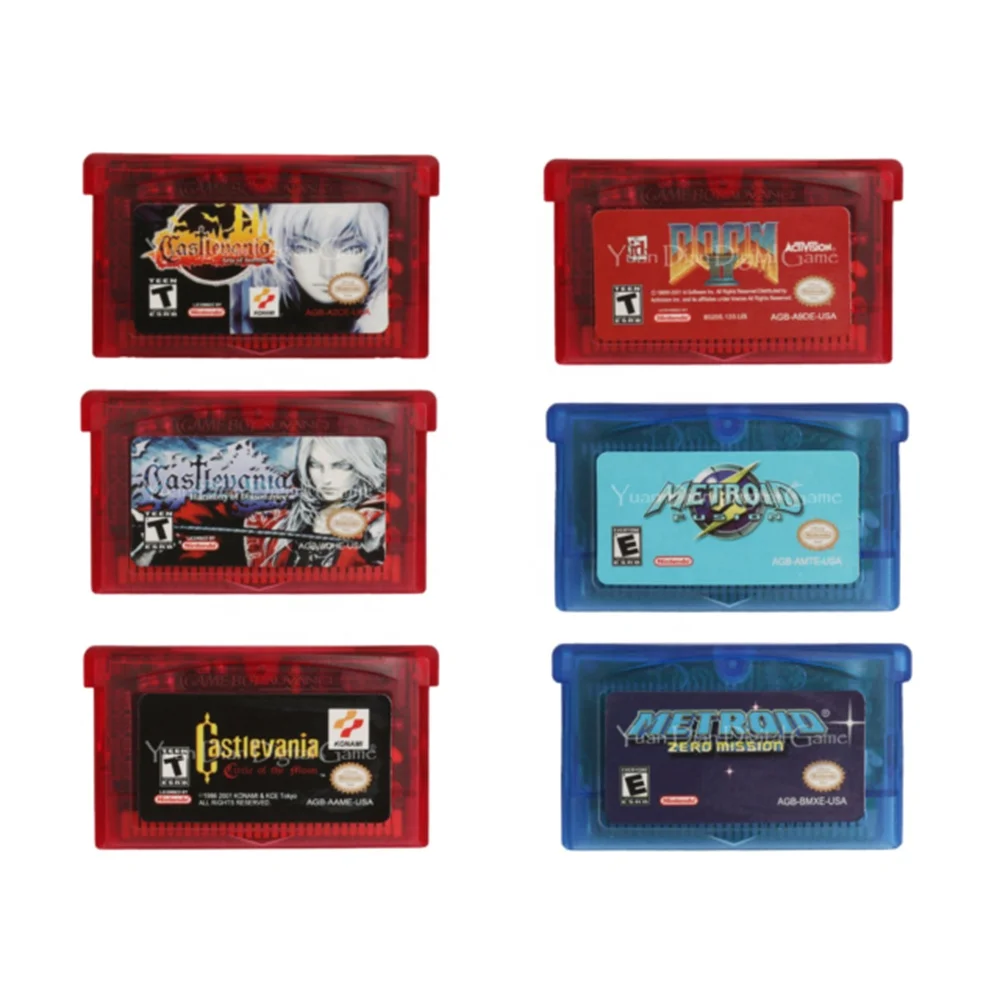 32 Bit Video Game Console Card Advance Wars Breath of Fire DOOM Harvest Moon for GBA/SP
